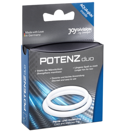 JOYDIVISION POTENZDUO - ANILLOS PARA PENE BLANCO - M JOYDIVISION POTENZDUO