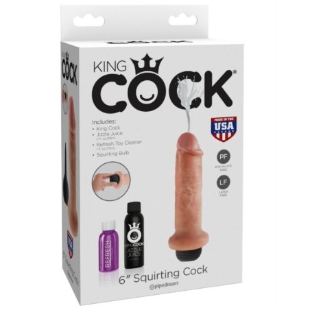KING COCK - DILDO SQUIRTING 15.24 CM KING COCK