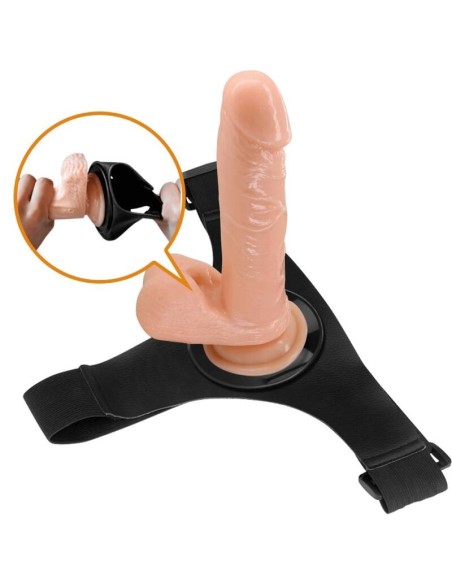PRETTY LOVE - HARNESS BRIEFS ARNÉS UNIVERSAL CON DILDO TOM 20 CM NATURAL 