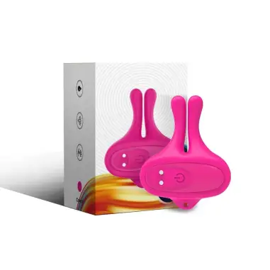 ARMONY - PINZAS PARA PEZONES MAGNÉTICA CON VIBRACIÓN FORMA CONEJO ROSA