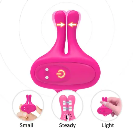 Pinzas Pezones Magnéticas Vibración Conejo Rosa | Armony