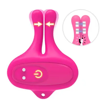 Pinzas Pezones Magnéticas Vibración Conejo Rosa | Armony