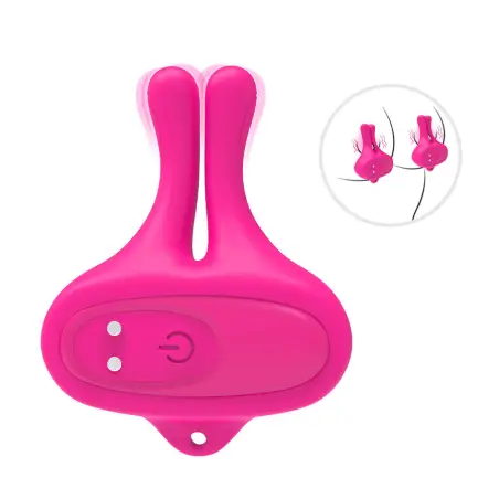Pinzas Pezones Magnéticas Vibración Conejo Rosa | Armony