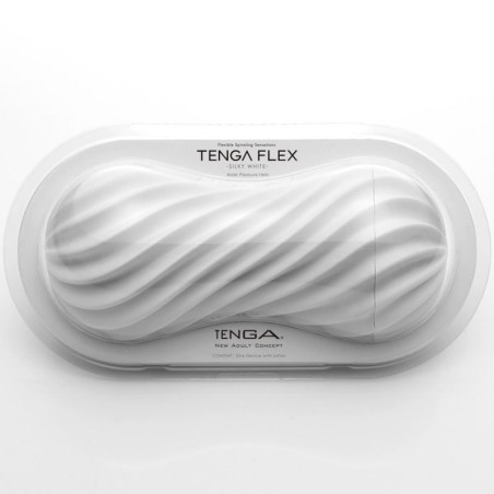 TENGA - FLEX MASTUBADOR MASCULINO BLANCO TENGA