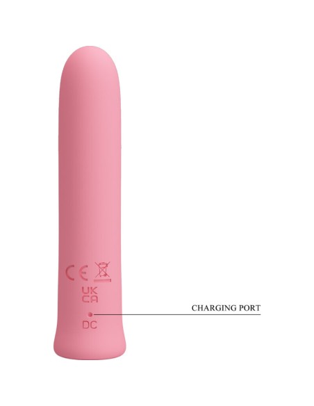 PRETTY LOVE - CURTIS MINI VIBRADOR SUPER POWER 12 VIBRACIONES SILICONA ROSA