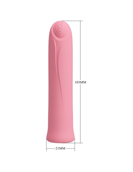 PRETTY LOVE - CURTIS MINI VIBRADOR SUPER POWER 12 VIBRACIONES SILICONA ROSA