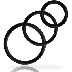 ADDICTED TOYS - SET ANILLOS PENE NEGRO ADDICTED TOYS 2