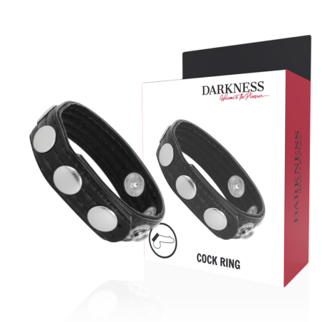 DARKNESS - LEATHER ANILLO ERECCIÓN DARKNESS SENSATIONS