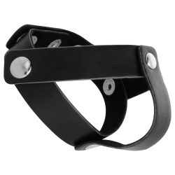 DARKNESS - ANILLO DE PIEL PARA PENE Y TESTÍCULOS DARKNESS SENSATIONS 2