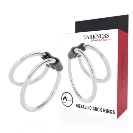 DARKNESS - ANILLA METAL DOBLE PARA EL PENE DARKNESS SENSATIONS