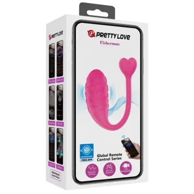 Huevo Vibrador Pescador Rosa Controlado por APP - Silicona