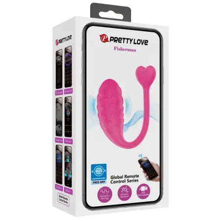 Huevo Vibrador Pescador Rosa Controlado por APP - Silicona