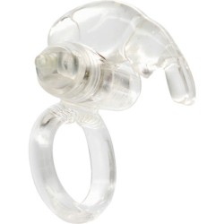 SEVEN CREATIONS - ANILLO VIBRADOR DE SILICONA TRANSPARENTE SEVEN CREATIONS