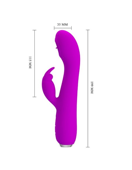 PRETTY LOVE - RACHEL VIBRADOR RECARGABLE CON SUCCIONADOR MORADO 