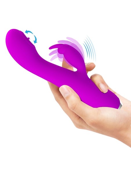 PRETTY LOVE - RACHEL VIBRADOR RECARGABLE CON SUCCIONADOR MORADO 