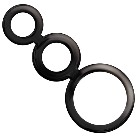 ADDICTED TOYS - SET ANILLOS PENE Y TESTÍCULOS - AHUMADO ADDICTED TOYS