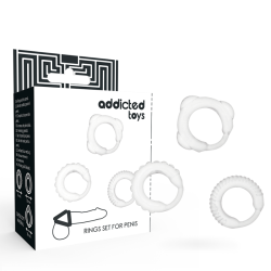 ADDICTED TOYS - SET 3 ANILLOS PENE CLEAR ADDICTED TOYS