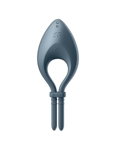 SATISFYER - BULLSEYE ANILLO VIBRADOR APP GRIS 