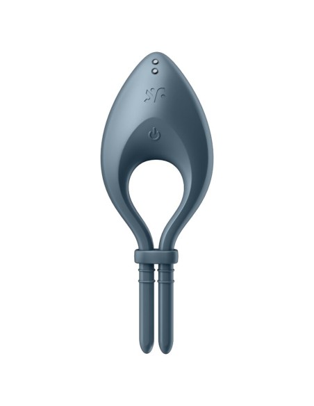 SATISFYER - BULLSEYE ANILLO VIBRADOR APP GRIS 