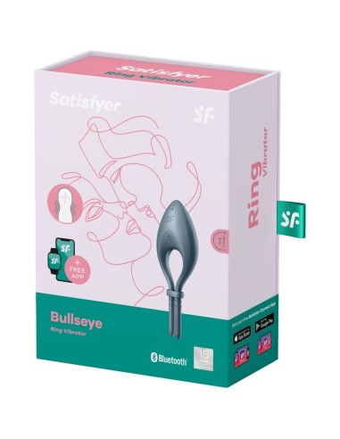 SATISFYER - BULLSEYE ANILLO VIBRADOR APP GRIS 