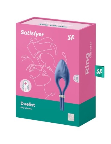 SATISFYER - DUELIST ANILLO VIBRADOR AZUL 