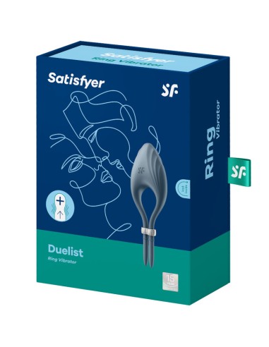 SATISFYER - DUELIST ANILLO VIBRADOR GRIS 
