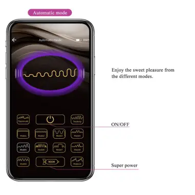 Hector Vibrador Electroshock por Control por APP Lila
