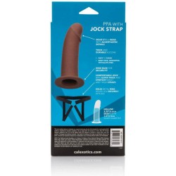CALEXOTICS - ARNÉS CON DILDO HUECO MARRÓN CALEXOTICS 2