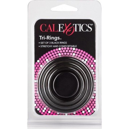 CALEXOTICS - SET TRES ANILLAS NEGRO ERECCIÓN CALEXOTICS