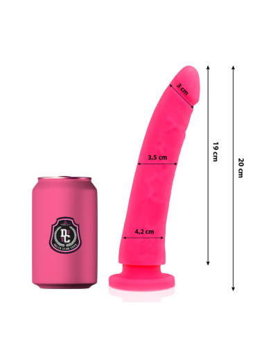 DELTA CLUB - DILDO REALISTA ROSA SILICONA MEDICA 20 CM -O- 4 CM 