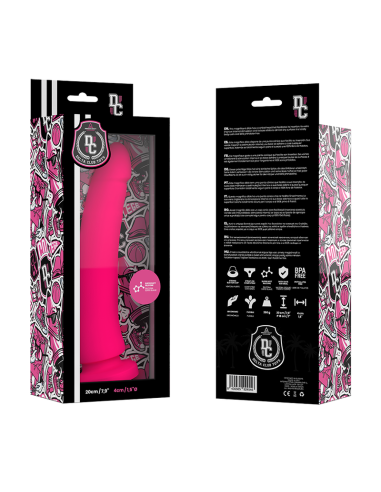 DELTA CLUB - DILDO REALISTA ROSA SILICONA MEDICA 20 CM -O- 4 CM 
