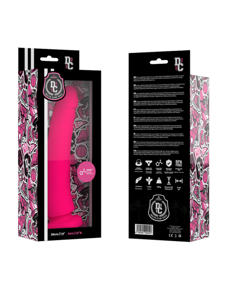 DELTA CLUB - DILDO REALISTA ROSA SILICONA MEDICA 20 CM -O- 4 CM 