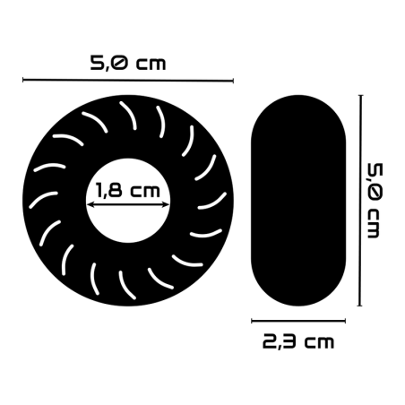POWERING - SUPER FLEXIBLE Y RESISTENTE ANILLO PENE 5CM PR08 NEGRO POWERING
