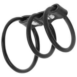 DARKNESS - SET DE 3 ANILLAS PENE FLEXIBLE DARKNESS BONDAGE 2