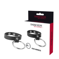 DARKNESS - ANILLO DE METAL PARA EL PENE Y TESTÍCULOS DARKNESS BONDAGE
