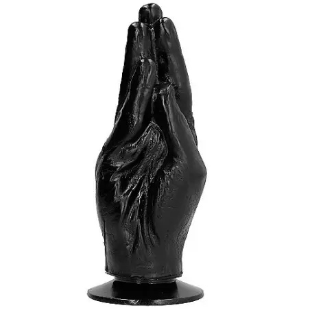 All Black Dildo Fisting 21 cm - Forma Ergonómica