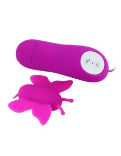 BAILE - ESTIMULADOR DE CLÍTORIS MARIPOSA LOVE EGGS 12 VELOCIDADES LILA CONTROL REMOTO 2