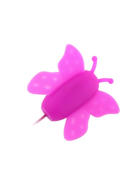 BAILE - ESTIMULADOR DE CLÍTORIS MARIPOSA LOVE EGGS 12 VELOCIDADES LILA CONTROL REMOTO