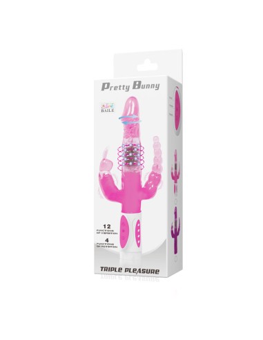 BAILE - PRETTY BUNNY TRIPLE VIBRADOR ROTADOR 