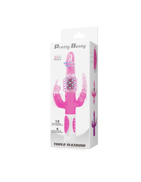 BAILE - PRETTY BUNNY TRIPLE VIBRADOR ROTADOR 