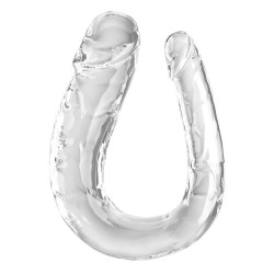 KING COCK - DOUBLE TROUBLE DILDO DOBLE 44 CM TRANSPARENTE KING COCK