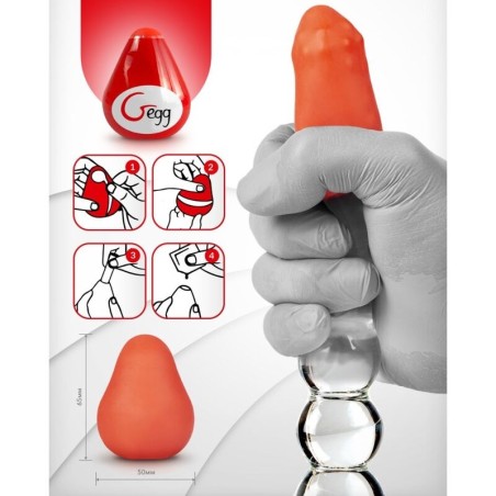 G-VIBE - HUEVO MASTURBADOR TEXTURADO REUTILIZABLE ROJO G-VIBE