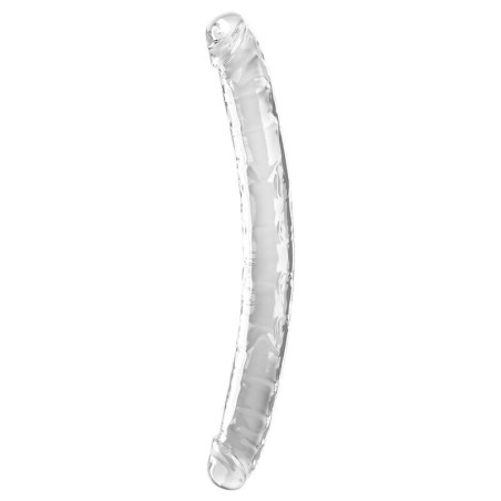 KING COCK - DOUBLE TROUBLE DILDO DOBLE 46 CM TRANSPARENTE KING COCK