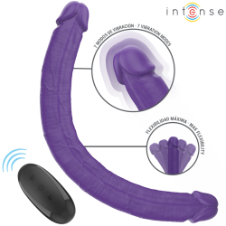 INTENSE - GUNTER DILDO DOBLE VIBRADOR 40 CM MORADO CONTROL REMOTO INTENSE FUN