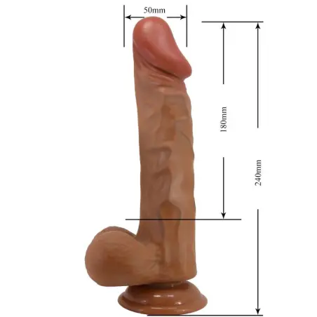 Baile Buraq Dildo Realístico 24 cm Natural - Ventosa