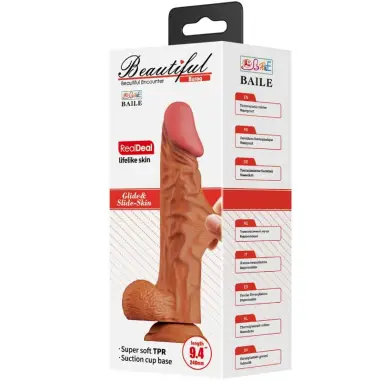 Baile Buraq Dildo Realístico 24 cm Natural - Ventosa