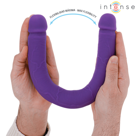 INTENSE - GUNTER DILDO DOBLE VIBRADOR 40 CM MORADO CONTROL REMOTO INTENSE FUN