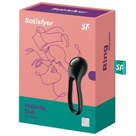 SATISFYER - MAJESTIC DUO ANILLO VIBRADOR NEGRO SATISFYER RING