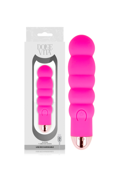 DOLCE VITA - VIBRADOR RECARGABLE SIX ROSA 7 VELOCIDADES
