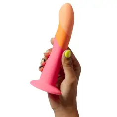 ROMP - DIZI DILDO SILICONA CON VENTOSA TRICOLOR 18 CM 2